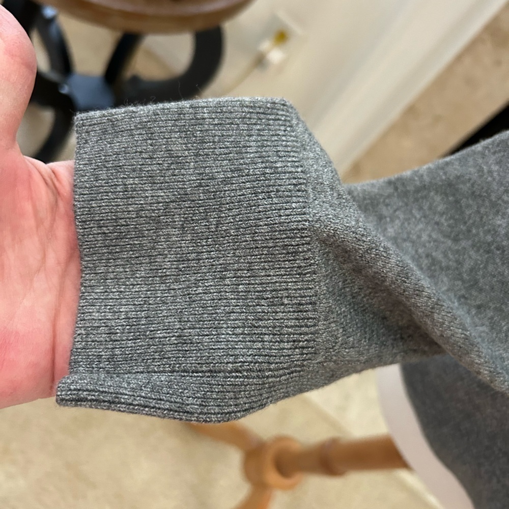 DKNY Gray Sweater with Crystal Collar - Picture 5 of 11